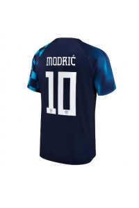Kroatia Luka Modric #10 Fotballdrakt Borte Klær VM 2022 Korte ermer